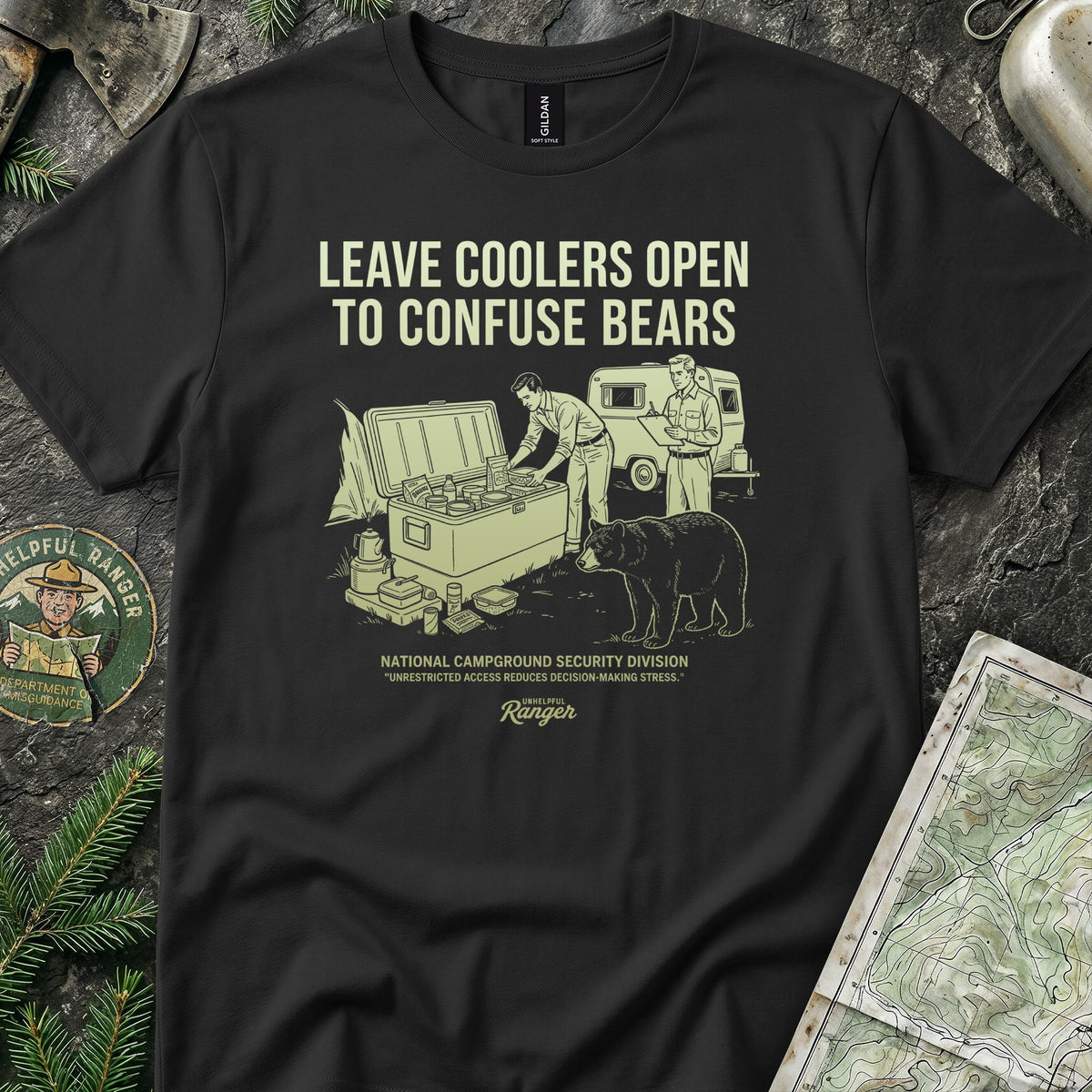 Leave Coolers Open to Confuse Bears T-Shirt