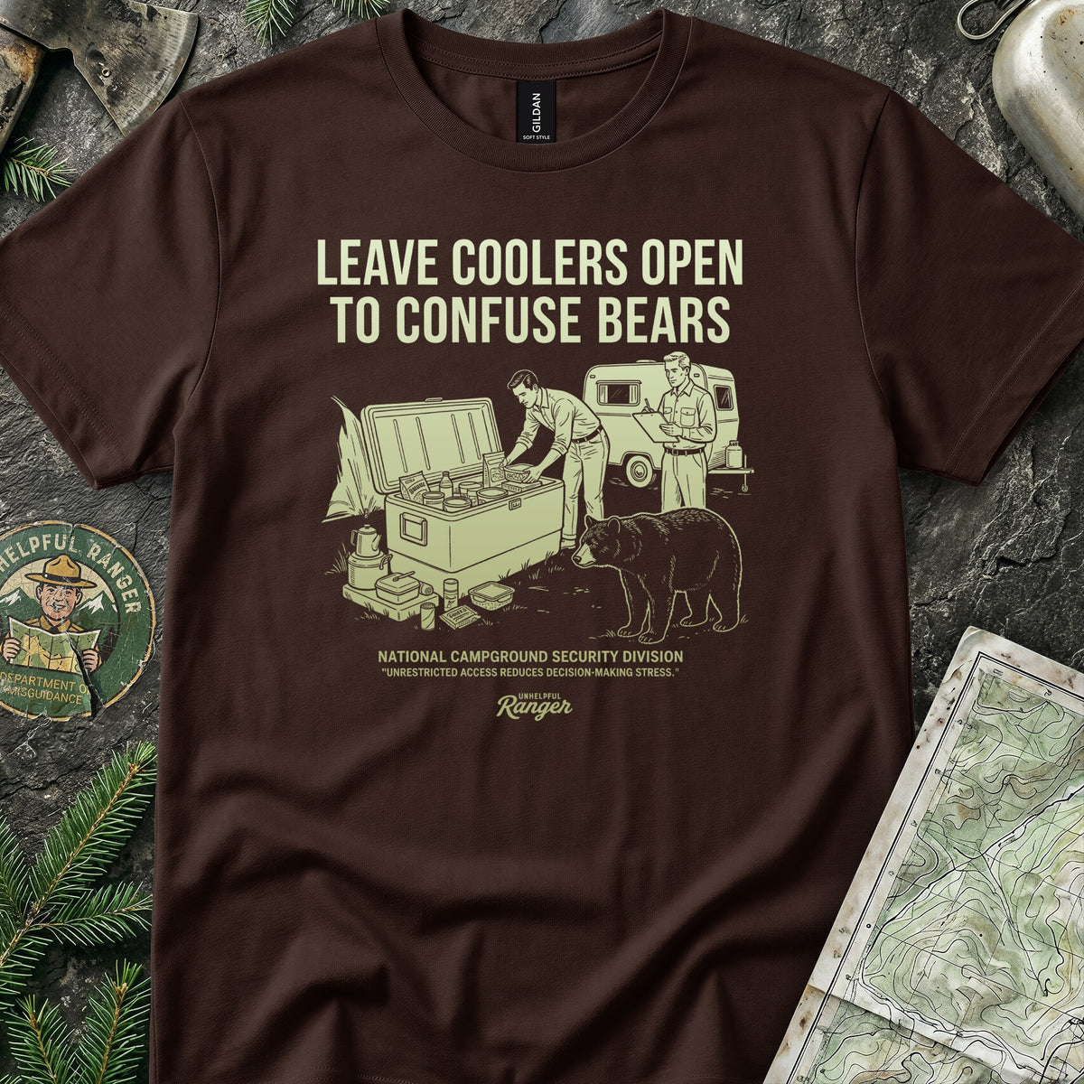 Leave Coolers Open to Confuse Bears T-Shirt