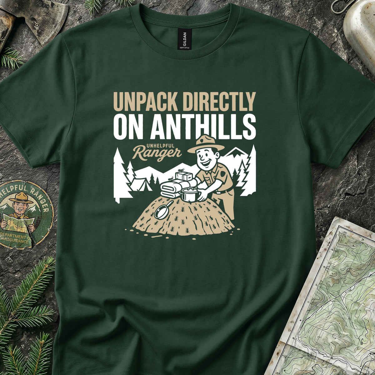Unpack Directly on Ant Hills T-Shirt