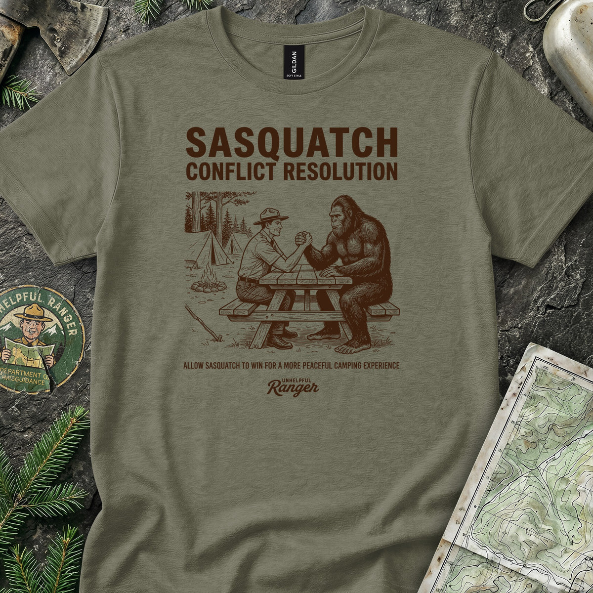 Sasquatch Arm Wrestle T-Shirt